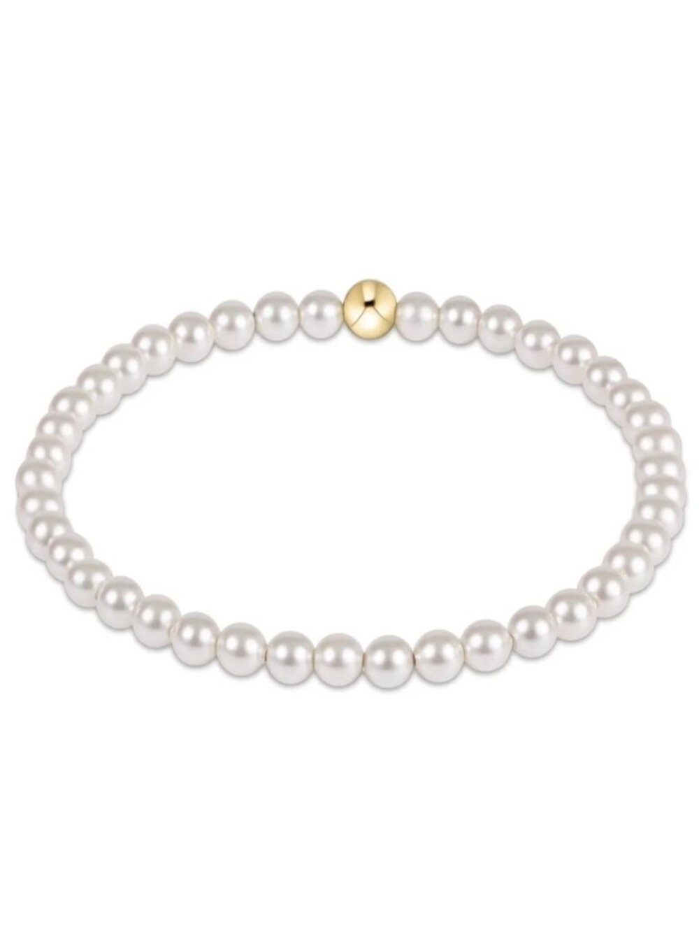 New Enewton Classic Pearl 4mm 14kt Gold-filled Beads Stretch Stack Bracelet